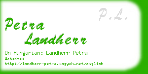 petra landherr business card